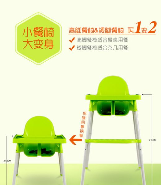 CE认证可调节儿童餐椅宝宝椅婴幼儿餐桌椅高脚吃饭椅宝宝餐桌椅详情图2