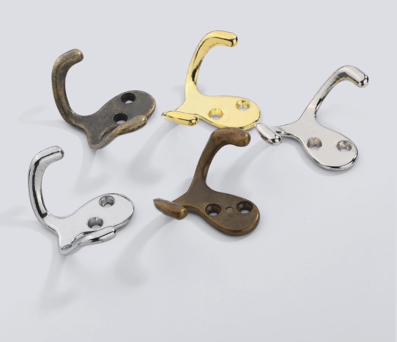 多款仿古中式创意衣服挂钩挂衣钩壁挂门后衣帽双钩喷漆黑色