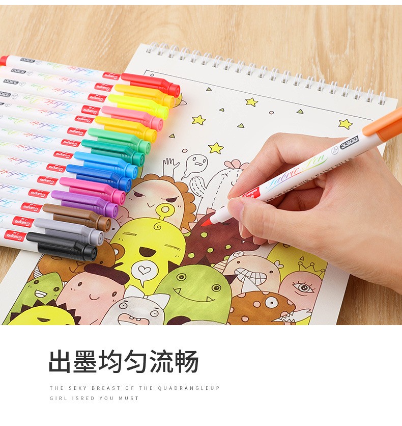 Factory direct sales of 3300-24 color non-fading graffiti and drawing pens, creative DIY colored fabric drawing pen sets pic 13
