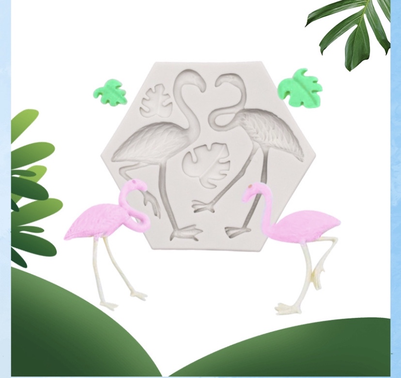 Flamingo liquid silicone mold baking mold fondant cake mold Application Scenario