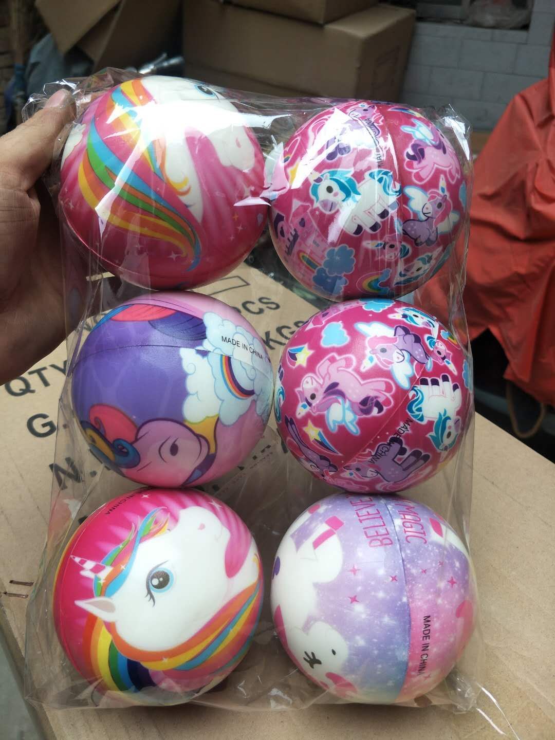 厂家定做76mmPU发泡笑脸球儿童减压发泄压力球PU弹力球实心海绵球卡通图案混 西瓜 足球详情12