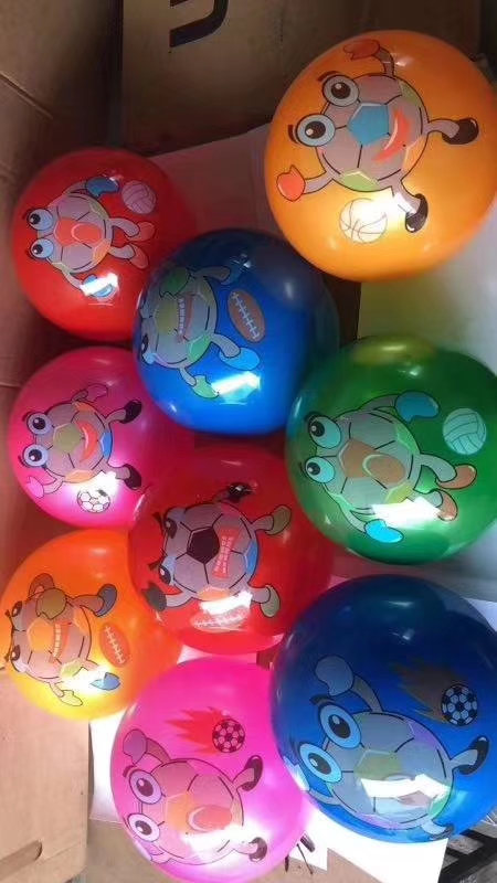 60克加厚的贴标球贴卡通标 数字标各种卡通人物PVC弹力卡通图案混花球详情17