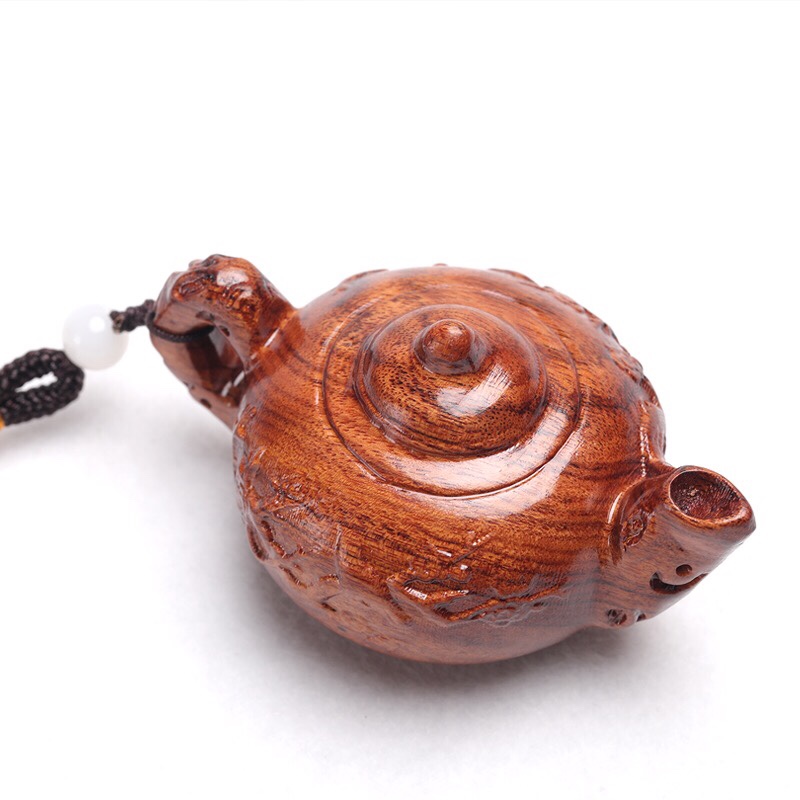 花梨木精雕茶壶把把壶文玩把件挂件装饰摆件详情图6