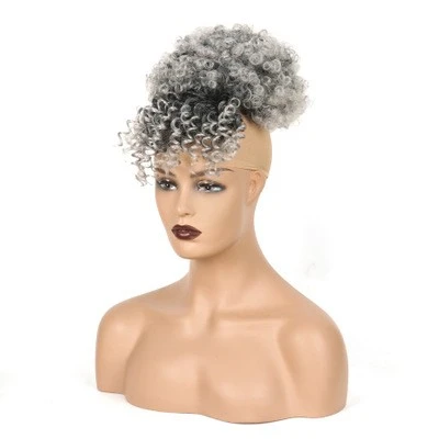 New African chemical fiber small curls women's bangs explosion bangs + bangs style detail image 4