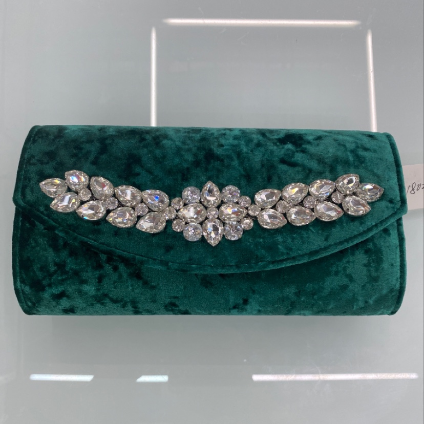 天鹅绒钻饰高档手拿包