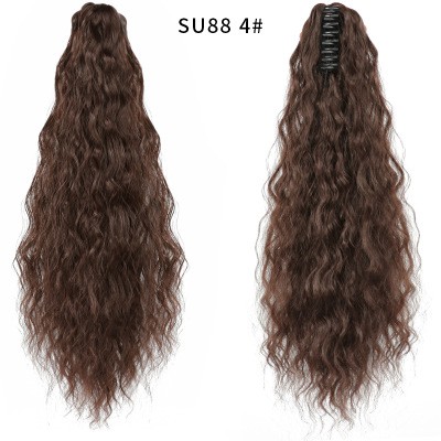 New European and American women's claw clip ponytail corn perm tiger clip ponytail detail image 3
