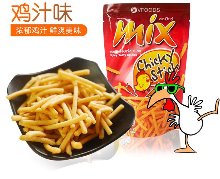 VFOODS MIX 香辣鸡味脆脆条30g(油炸小食品)