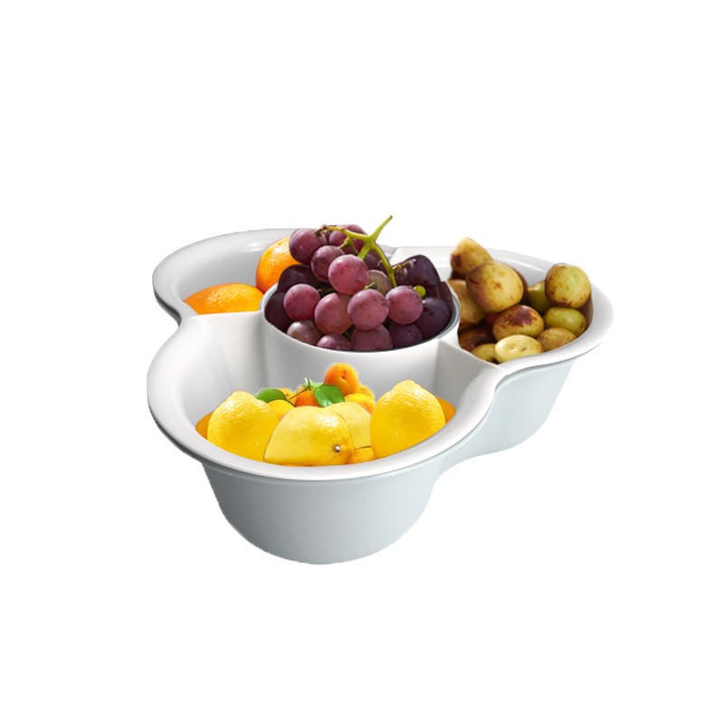 抖音爆款火锅拼盘沥水篮家用洗菜盆厨房三角配菜蔬菜水果分格篮子详情图2