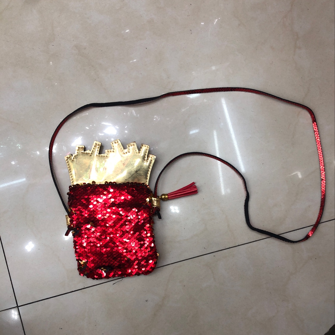 亮片斜挎单肩包图