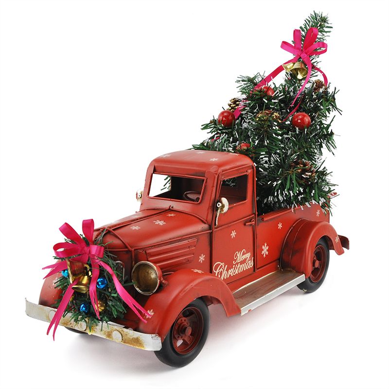 圣诞礼品 复古手工创意卡车模型 居家生日礼物收藏家居软装工艺品厂家批发