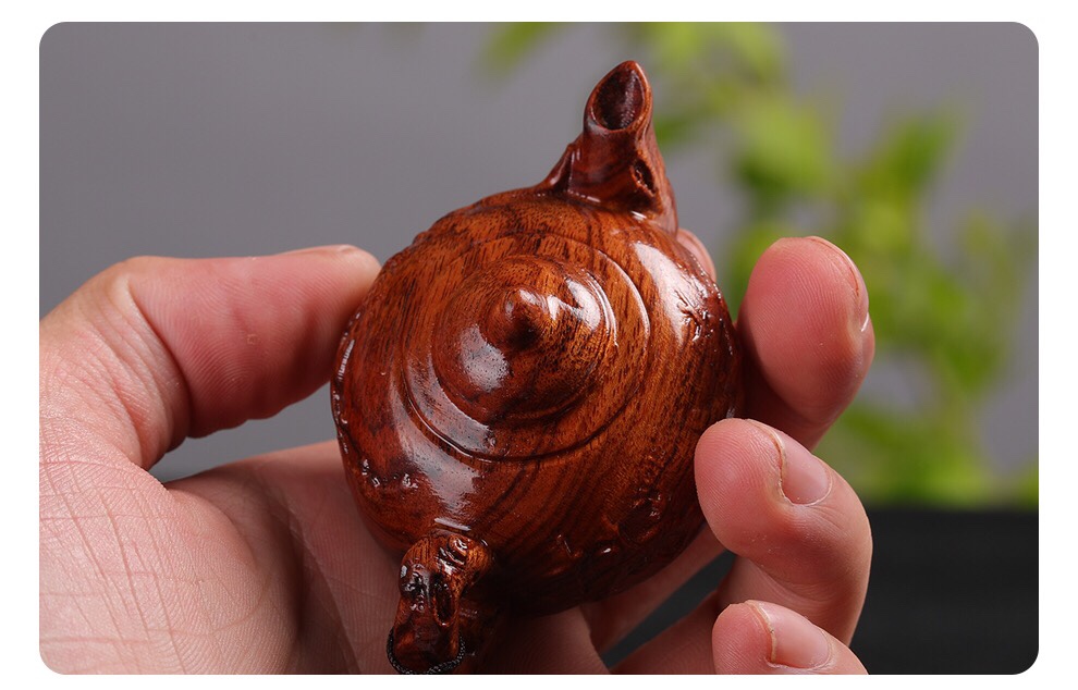 花梨木精雕茶壶把把壶文玩把件挂件装饰摆件详情图9