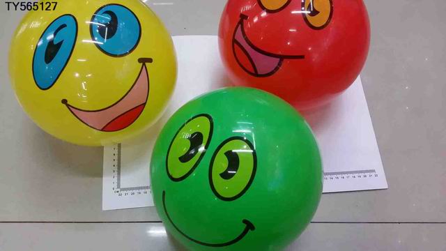 60克加厚的贴标球贴卡通标 数字标各种卡通人物PVC弹力卡通图案混花球详情1