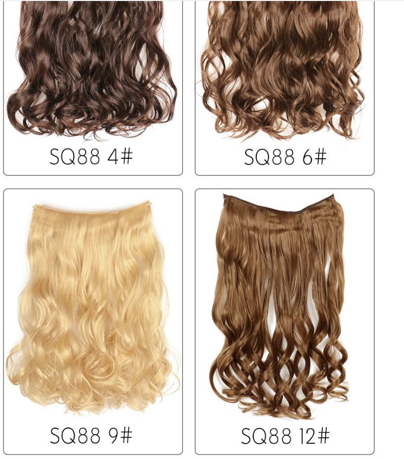New seamless hair extensions, fishline hair curls, and synthetic fiber fishline-style ponytail wigs Specification image