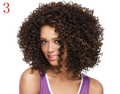New best-selling African black small curly wig for export, European and American women's wig covers detail image 5