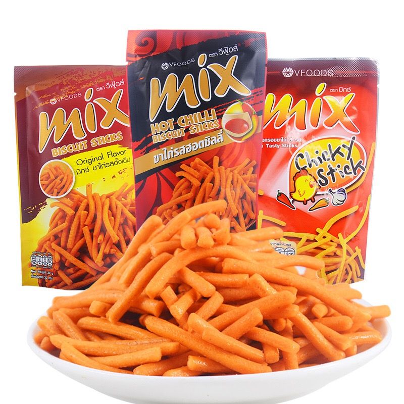 VFOODS MIX 香辣鸡味脆脆条30g(油炸小食品)细节图