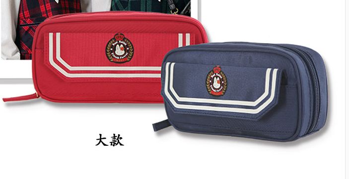Preppy stationery bag Large capacity children's pencil case pencil bag