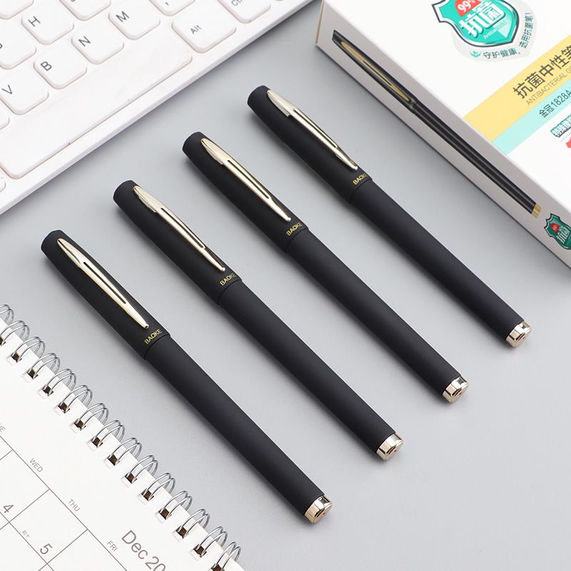 Baoke 1828A Antibacterial color neutral stylus 0.5 pen tip student office pens wholesale thumbnail