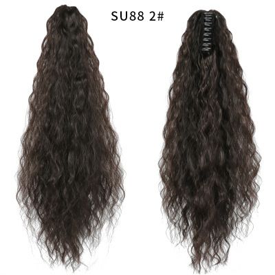 New European and American women's claw clip ponytail corn perm tiger clip ponytail Specification image
