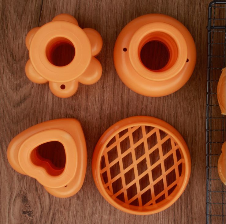 Donut mold Household hollow cake bread press pineapple bag printing mold baking tools