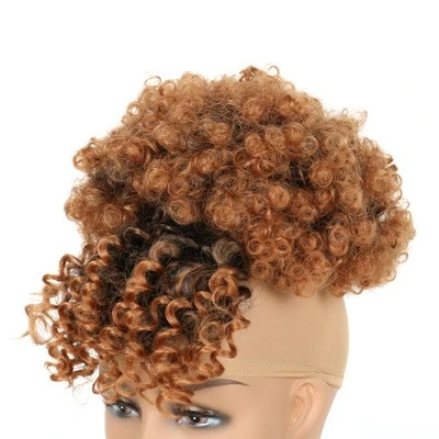 New African chemical fiber small curls women's bangs explosion bangs + bangs style detail image 5