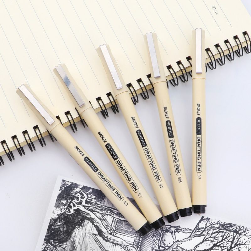 Factory direct sales of Pok A5 full-tip pen, black pen lead, multi-tip mixed set writing and drawing pen Application Scenario