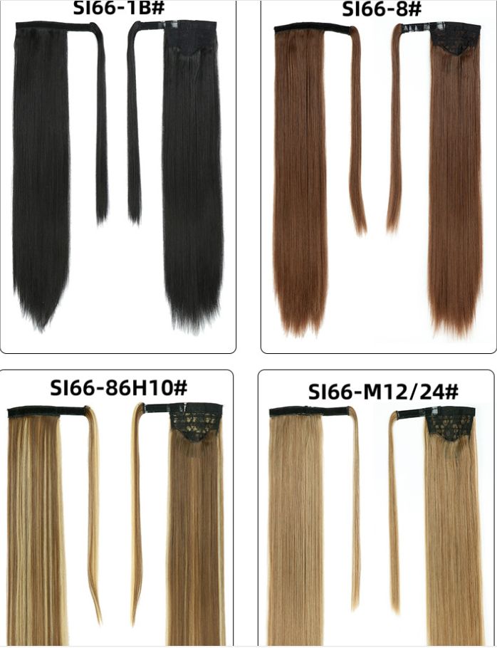 The new Velcro ponytail features a long straight hair with no trace and a wraparound style details Picture