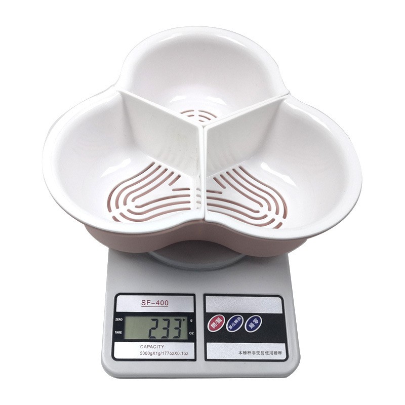 抖音爆款火锅拼盘沥水篮家用洗菜盆厨房三角配菜蔬菜水果分格篮子详情图9