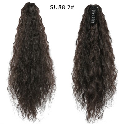 New European and American women's claw clip ponytail corn perm tiger clip ponytail detail image 4