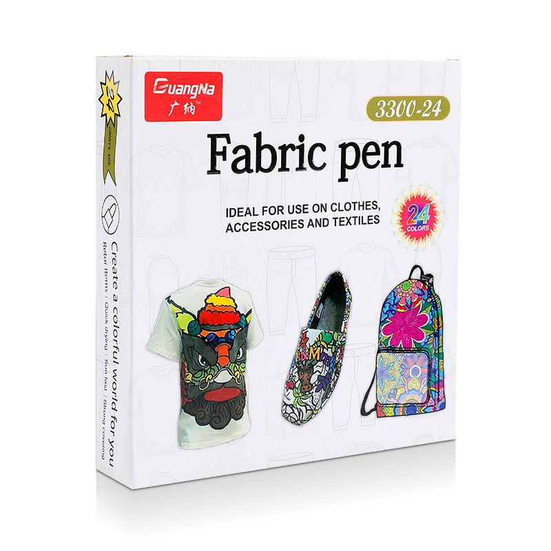 Factory direct sales of 3300-24 color non-fading graffiti and drawing pens, creative DIY colored fabric drawing pen sets Item Picture