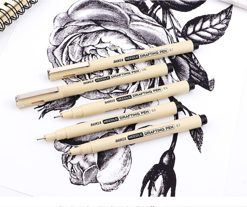 Factory direct sales of Pok A5 full-tip pen, black pen lead, multi-tip mixed set writing and drawing pen pic 12