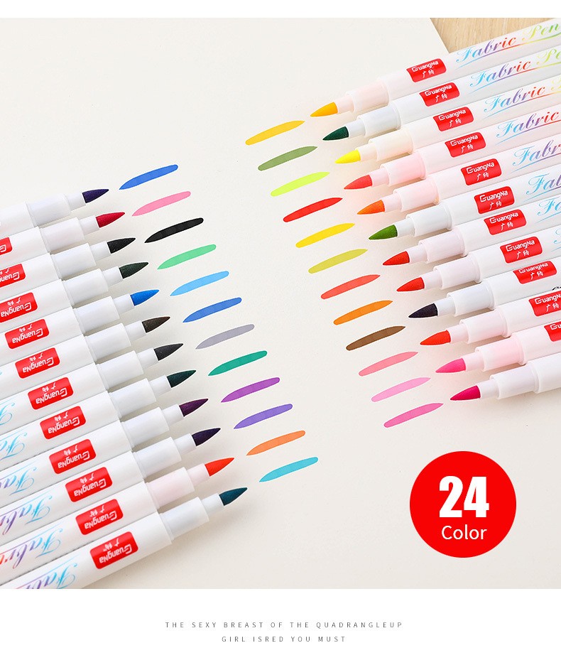 Factory direct sales of 3300-24 color non-fading graffiti and drawing pens, creative DIY colored fabric drawing pen sets pic 4