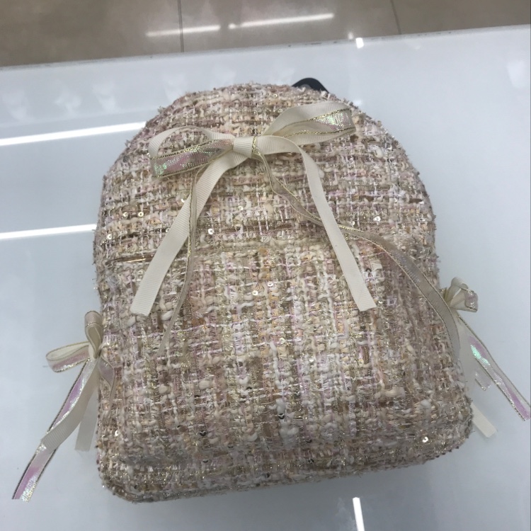 小香风蝴蝶结丝带背包