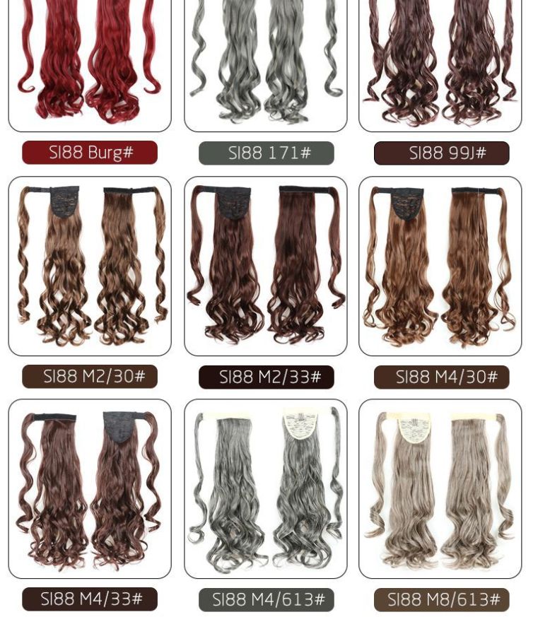 New Velcro tie ponytail pear blossom permed hair ponytail invisible natural fluffy high-temperature silk wig Application Scenario