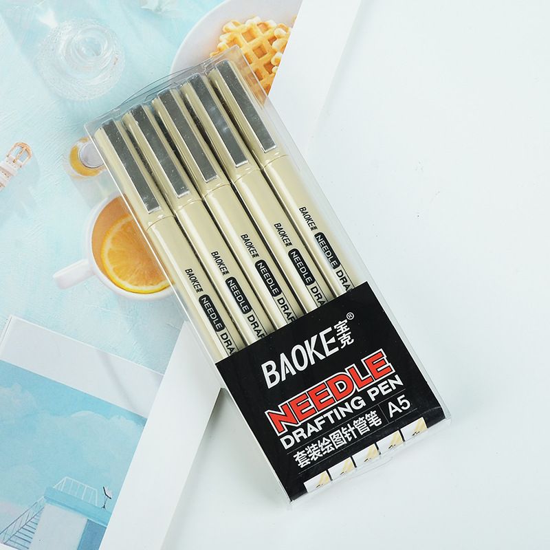 Factory direct sales of Pok A5 full-tip pen, black pen lead, multi-tip mixed set writing and drawing pen