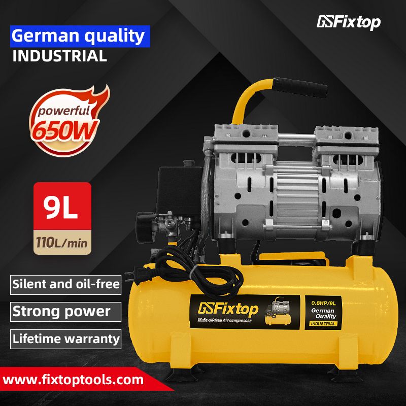 GSFixtop tools Mute oil-free Air compressor 9L