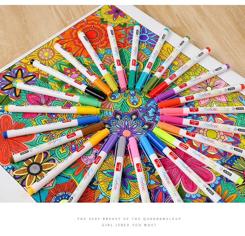 Factory direct sales of 3300-24 color non-fading graffiti and drawing pens, creative DIY colored fabric drawing pen sets pic 11