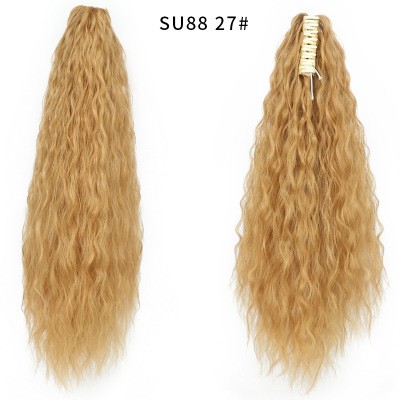 New European and American women's claw clip ponytail corn perm tiger clip ponytail detail image 5