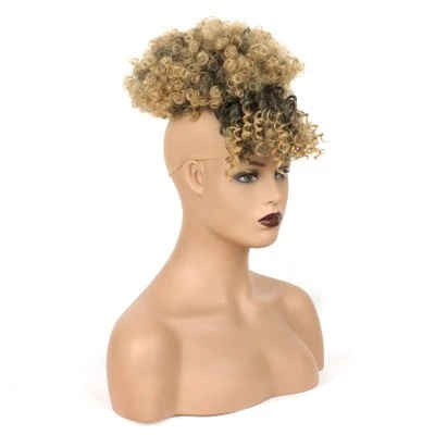 New African chemical fiber small curls women's bangs explosion bangs + bangs style detail image 3