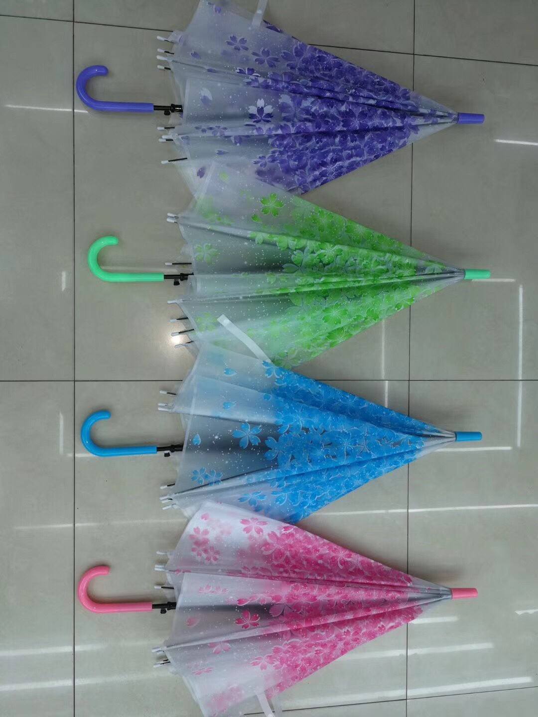 55公分EvA环保樱花伞，透明伞产品图