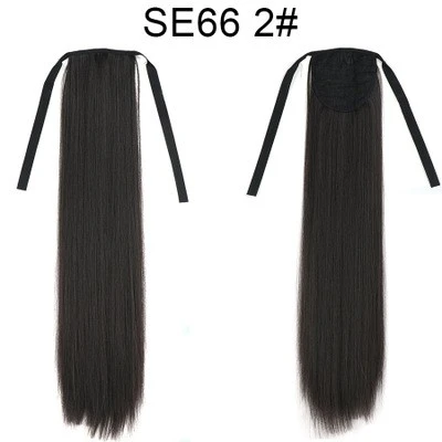 New hair tie style straight hair wig, seamless ponytail extension, ponytail braid available in multiple colors detail image 5