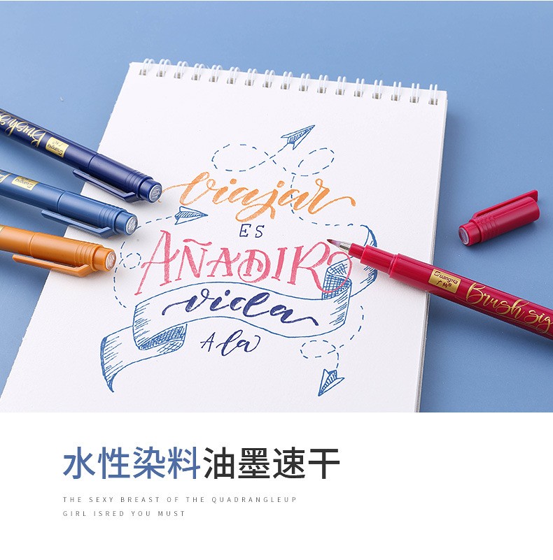 Guangna 203-12 Calligraphy soft-tipped Elegant Pen Set, Color Painting, Graffiti, Watercolor and Comic Pen Factory Direct sales pic 9