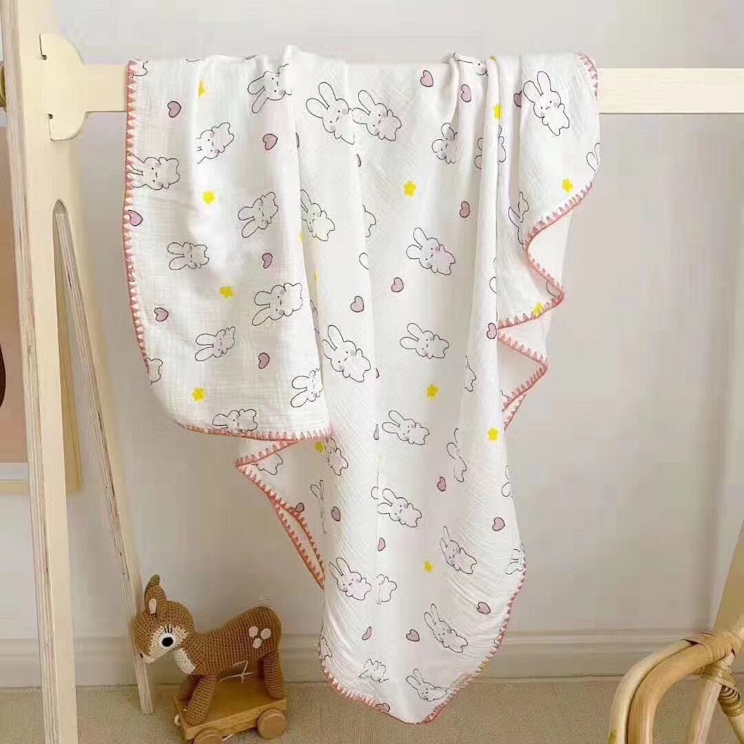 Cotton candy children's quilt, bath towel details Picture