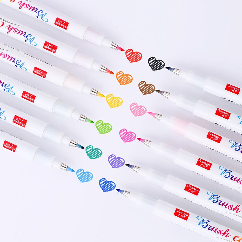 Wholesale of 202-12 color soft-tipped elegant pen sets for students, office, painting, doodling, ink-adding and comic pens Specification image