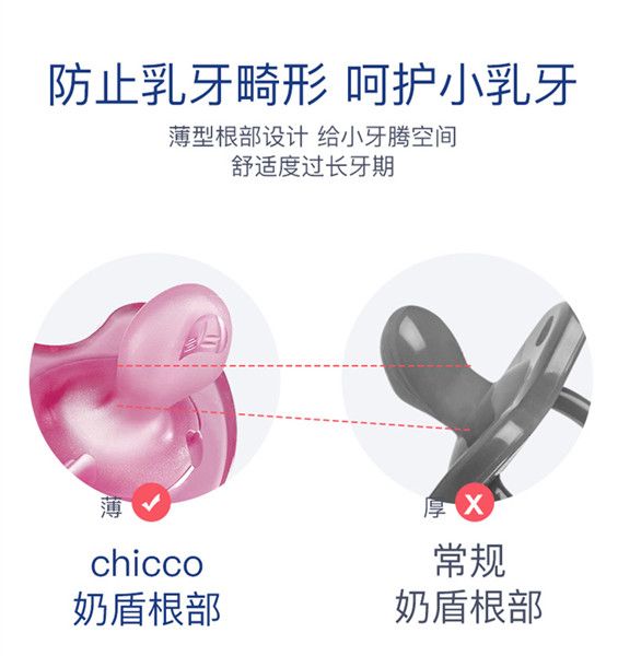 chicco智高意大利母婴进口婴儿仿生母感硅胶安抚奶嘴  12M+ 紫色详情图5