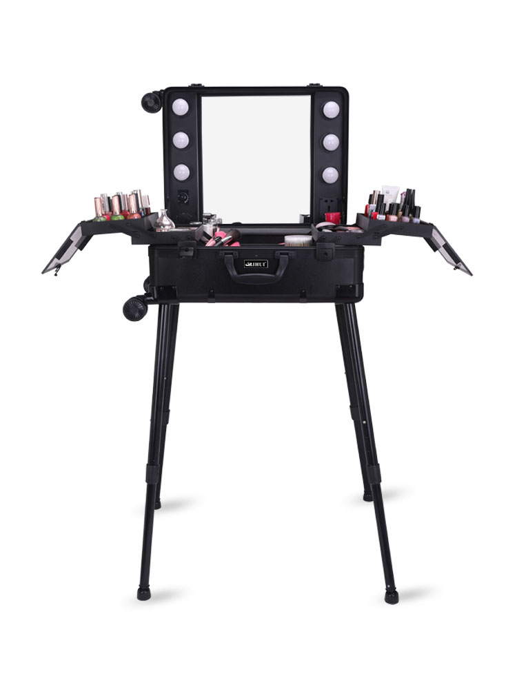 2020新款化妆箱灯箱多功能拉杆箱带脚杆化妆箱图