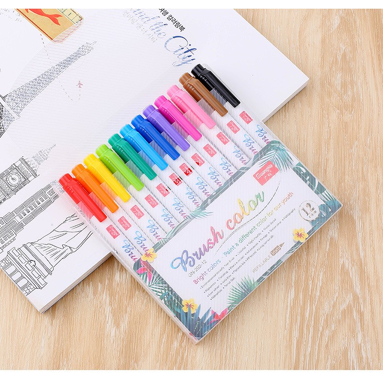 Wholesale of 202-12 color soft-tipped elegant pen sets for students, office, painting, doodling, ink-adding and comic pens pic 10