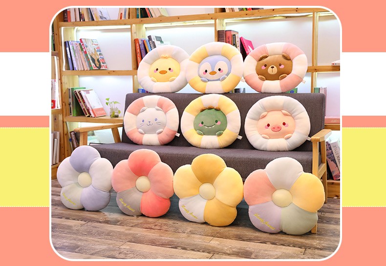 花朵学生坐垫办公室椅垫四季通用飘窗垫详情图9