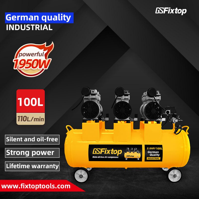 GSFixtop tools Mute oil-free Air compressor 100L