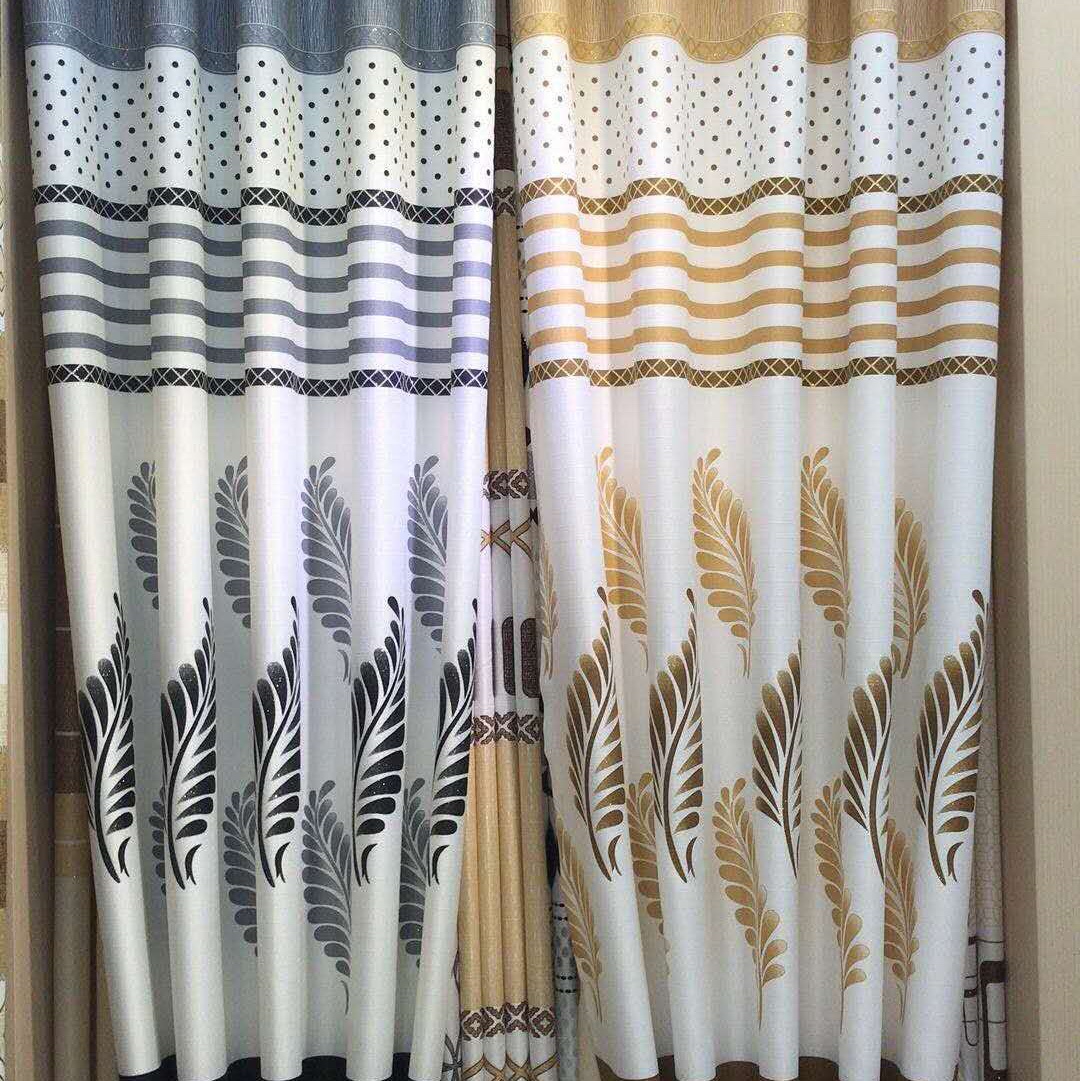 Wave dot striped curtain