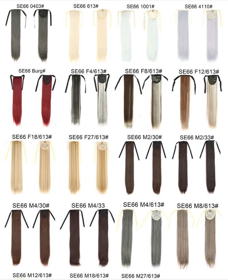 New hair tie style straight hair wig, seamless ponytail extension, ponytail braid available in multiple colors Specification image